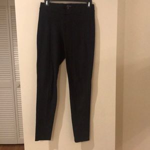 Black suede anthropology leggings